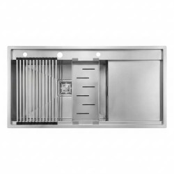 سينک ظرفشویی استیل لگن چپ آخنبرگ مدل HS-1041 PLUS