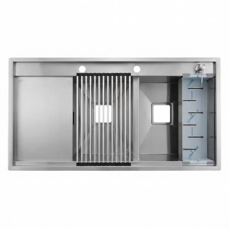 سينک ظرفشویی استیل دو لگنه آخنبرگ مدل HS-1203 PLUS