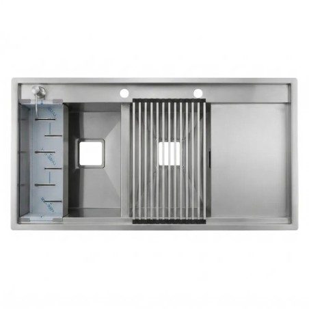 قیمت سينک ظرفشویی استیل دو لگنه آخنبرگ مدل HS-1203 PLUS لگن سمت چپ