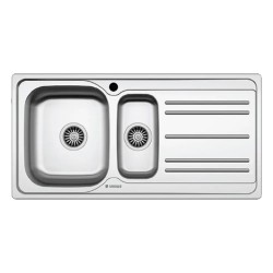 سينک ظرفشویی استیل دو لگنه اسنوا مدل SS-42155