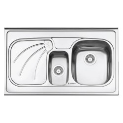 سينک ظرفشویی استیل دو لگنه اسنوا مدل SS-42252