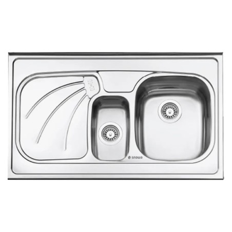 سينک ظرفشویی استیل دو لگنه اسنوا مدل SS-42252