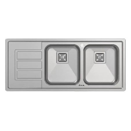 قیمت سينک ظرفشویی استیل دو لگنه اسنوا مدل SS-45151